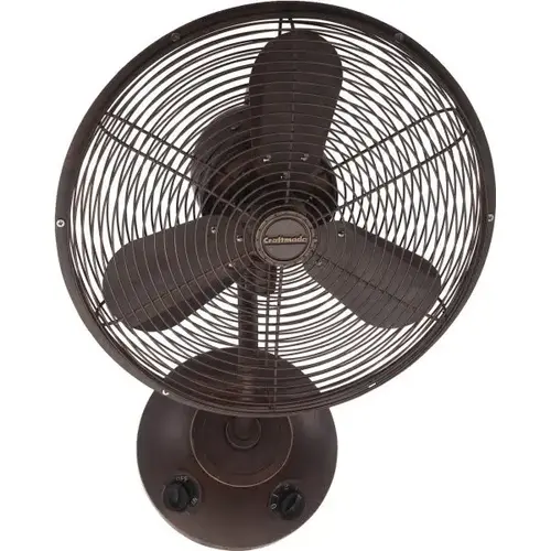 14" Bellows I Oscillating Wall Fan Stainless Aged Bronze