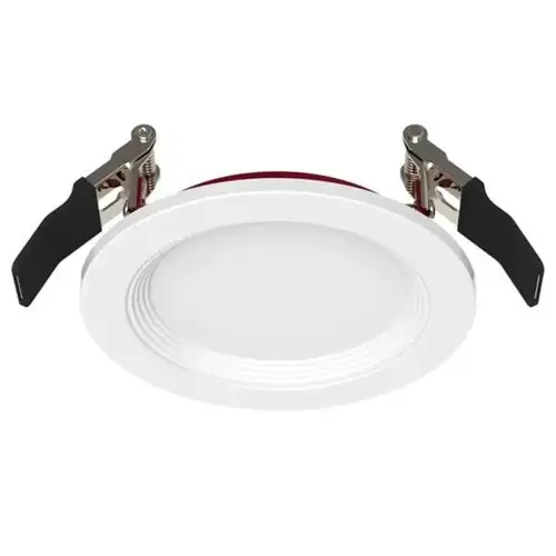 Fire Rated Slim Downlight, Smooth Trim, Select Cct, 11 Watt, 4", White Fire Rated Slim Downlight, Smooth Trim, Select Cct, 11 Watt, 4", White