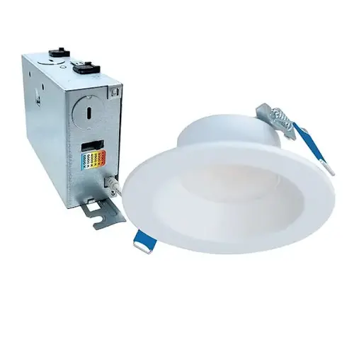 Lcr 4" Canless LED Downlight, Round Surface Mount, 6 CCT Selectable, White Lcr 4" Canless LED Downlight, Round Surface Mount, 6 CCT Selectable, White