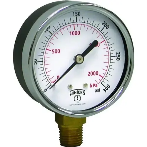4" Dial 0-160 Psi Pressure Gauge With Bottom Mount 4" Dial 0-160 Psi Pressure Gauge With Bottom Mount