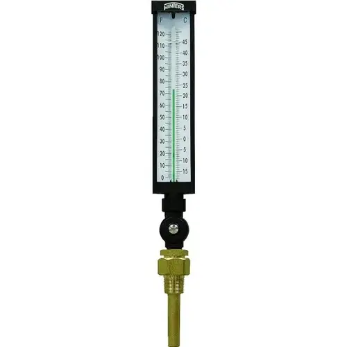 9" Industrial Thermometer With 3/4" Npt Angled Stem