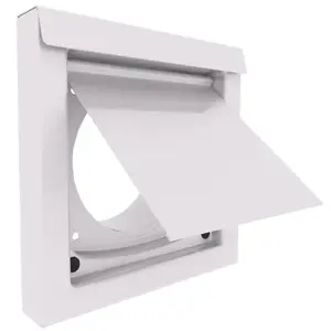 In-O-Vate DWV4W 4" Flush-Mount Wall Vent, Metal - White
