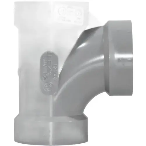 Homerite System 15 Series Sanitary Tee, 2 in, Hub, PVC, Gray, SCH 40 Schedule Homerite System 15 Series Sanitary Tee, 2 in, Hub, PVC, Gray, SCH 40 Schedule