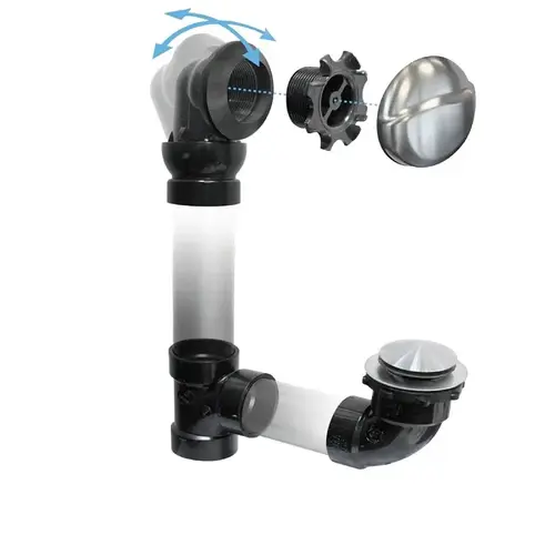 Bath Waste and Overflow Kit, Pop-Up, 1-1/2", Matte Black Bath Waste and Overflow Kit, Pop-Up, 1-1/2", Matte Black