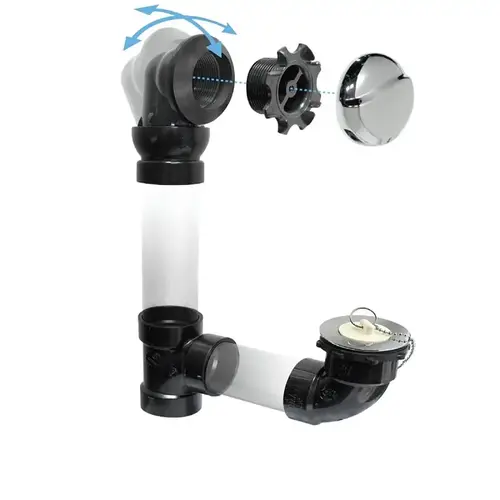 Bath Waste and Overflow Kit, Chrome, Plug and Chain Bath Waste and Overflow Kit, Chrome, Plug and Chain