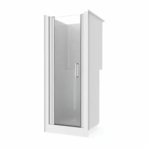 Maax Jasmin Sleek DI Series 107574-000-002-102 One-Piece Shower, 30 in L, 32 in W, 73-1/2 in H, AcrylX, Chrome, Square