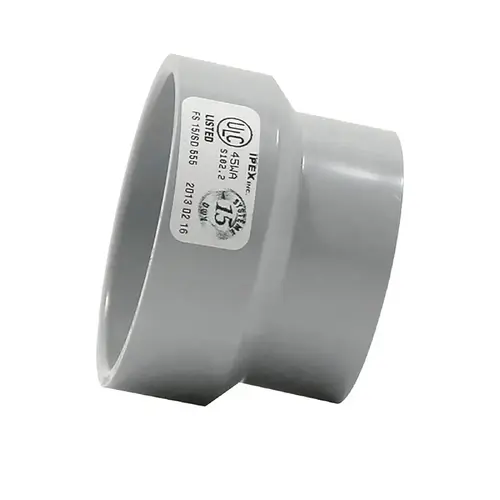 Homerite System 15 Series DWV Coupling, 2 x 1-1/2 in, Hub, PVC, Gray Homerite System 15 Series DWV Coupling, 2 x 1-1/2 in, Hub, PVC, Gray