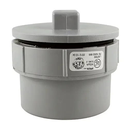 Homerite System 15 Series DWV Line Cleanout, 2 in, Spigot x Gasket, PVC, Gray, SCH 40 Schedule Homerite System 15 Series DWV Line Cleanout, 2 in, Spigot x Gasket, PVC, Gray, SCH 40 Schedule
