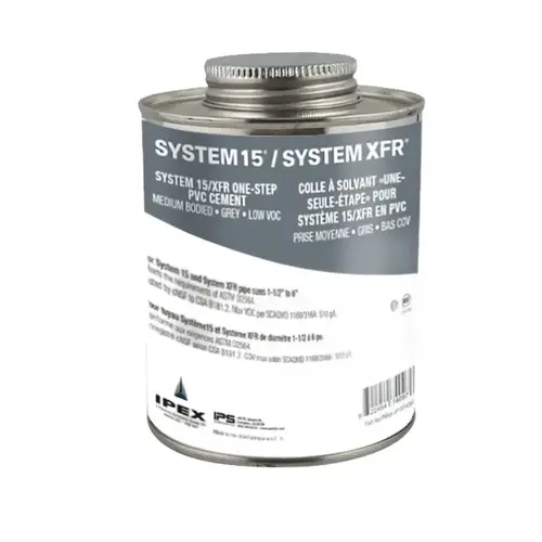 Homerite System 15 Series DWV Cement, 118 mL, Gray Homerite System 15 Series DWV Cement, 118 mL, Gray