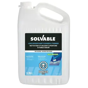 SOLVABLE 53-314V Solvable Paint Cleaner and Thinner, Liquid, Clear, 3.78 L