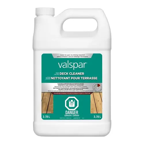 Valspar Fast-Acting Deck Cleaner, Liquid, Clear, 1 gal