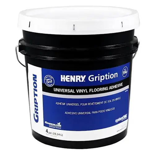 Henry Gription Universal Vinyl Flooring Adhesive, 4 Gallon