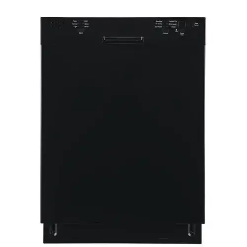 24 in. Front Control Dishwasher 2 Rack, 52 dba, Black, with Heavy,Normal,Light ECO,Glass,Rinse Settings 24 in. Front Control Dishwasher 2 Rack, 52 dba, Black, with Heavy,Normal,Light ECO,Glass,Rinse Settings
