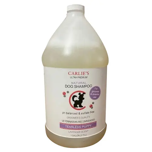 Carlies Ultra Premium Puppy Tearless Shampoo, Lavender Scent For Dogs Gallon Groomer Bottle