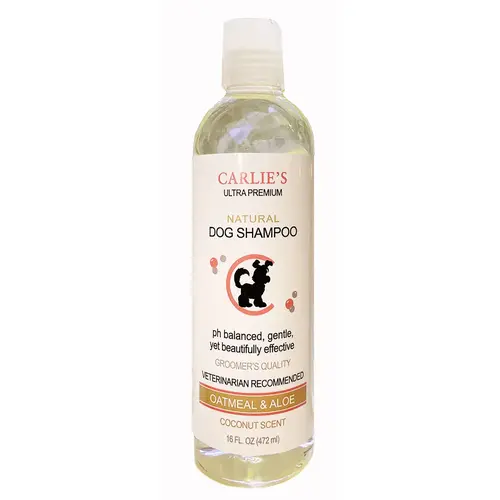 Carlies Ultra Premium Oatmeal & Aloe Shampoo, Coconut Scent For Dogs 16 Ounce