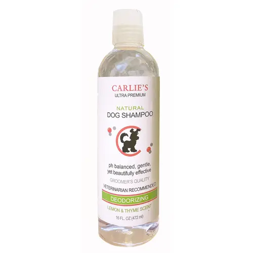 Carlies Ultra Premium Deoderizing Dog Shampoo, Lemon & Thyme Scent For Dogs 16 Ounce