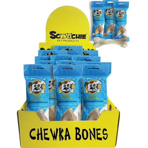 Assorted Flavors Medium Chewka Bone 3.5 Ounce Med Long PDQ of 16