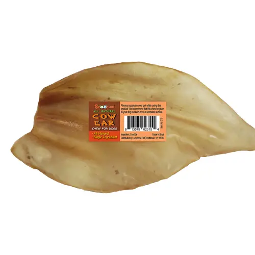 Natural Cow Ear Shrink With UPC and Color Sticker Natural Cow Ear Shrink With UPC and Color Sticker