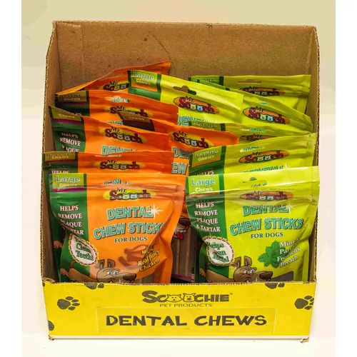 10 Ounce Large Dental Chews Chicken & Mint 12X9X11 PDQ of 12