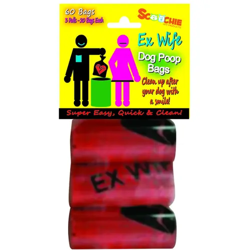 Scoochie EX WIFE 3 Pack Poop Bags In Bag and Header
