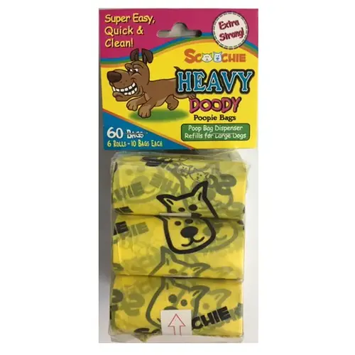 Scoochie Heavy Doody Poop Bags In Bag and Header 60 Bags Scoochie Heavy Doody Poop Bags In Bag and Header 60 Bags