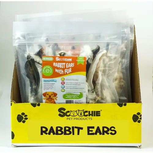 10 Pack Rabbit Ears with Fur - in peggable bag with color sticker Large PDQ of 6 10 Pack Rabbit Ears with Fur - in peggable bag with color sticker Large PDQ of 6