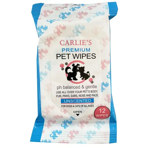 Carlies Premium Multi Purpose Pet Wipes 12 Pack