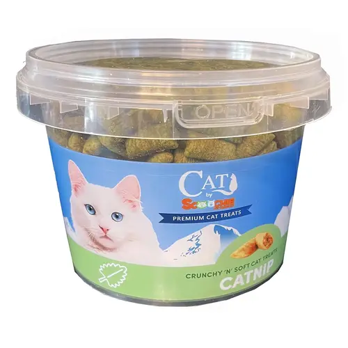 Cat by Scoochie Catnip Filled Cat Treats 8.8 Ounce Tub