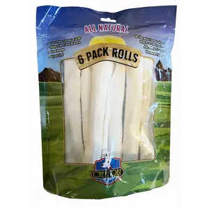 Chef Toby Consumables & Body Parts CT18R 6 Pack Rawhide Rolls 10 Inch In A Printed Zip Lock, Peggable Full Color Bag With Window