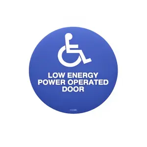 ASSA ABLOY 21-24-005 Decal Handicap or Low Energy 7-1/4" Diameter Blue Finish