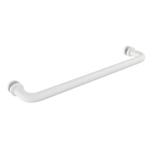 Standard Tubular Shower Towel Bar Single Mount With Washers 26" Center To Center 27" Length White Finish Standard Tubular Shower Towel Bar Single Mount With Washers 26" Center To Center 27" Length White Finish