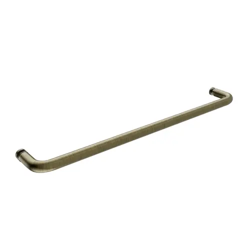 Standard Tubular Shower Towel Bar Single Mount Without Washers 22" Center To Center Antique Brass Finish Standard Tubular Shower Towel Bar Single Mount Without Washers 22" Center To Center Antique Brass Finish