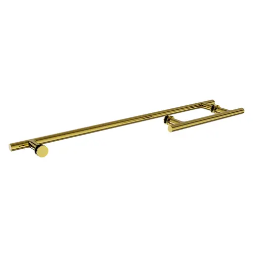 Ladder Pull Handle And Towel Bar Combination Set 5/16" to 1/2" Glazing Thickness Polished Brass Finish