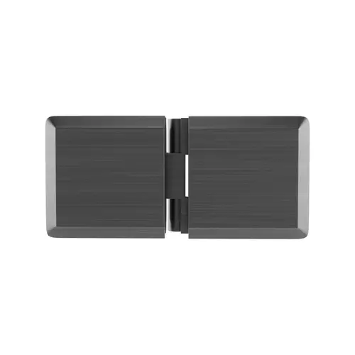 Adjustable Beveled Glass To Glass Mount Clip 3/8" and 1/2" Glass Thickness Brushed Pewter Finish