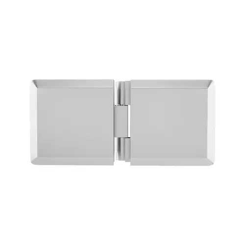 Adjustable Beveled Glass To Glass Mount Clip 3/8" and 1/2" Glass Thickness Satin Finish