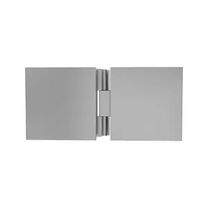 Brixwell C-GTGA-SC Adjustable Square Glass To Glass Mount Clip Satin Chrome Finish