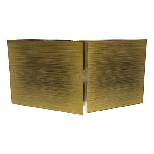 Square Pivoting Glass To Glass Operable Transom Clip 135 Degrees Antique Brass Finish