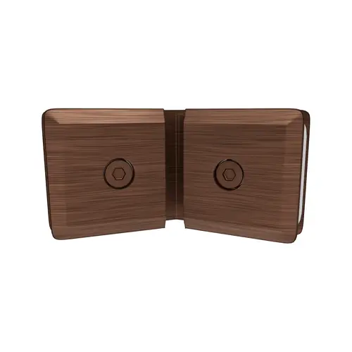 Glass to Glass Clip 135 Degrees 2" Height Antique Copper Finish Glass to Glass Clip 135 Degrees 2" Height Antique Copper Finish