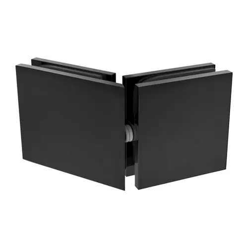 Square Pivoting Glass To Glass Operable Transom Clip 135 Degrees Black Nickel Finish