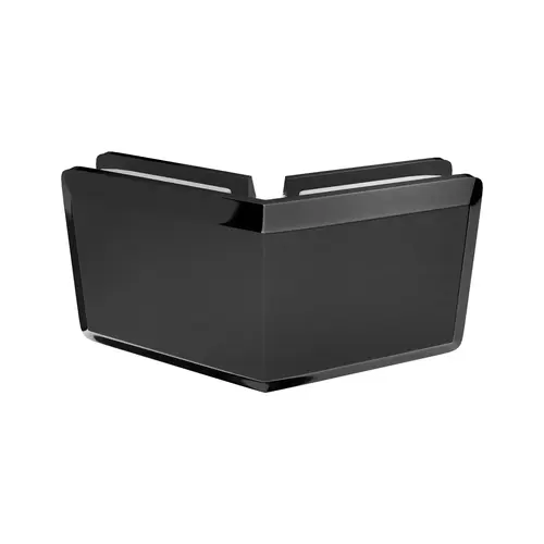 Glass to Glass Clip 135 Degrees 2" Height Black Nickel Finish