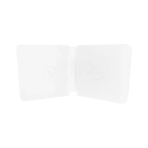 Glass to Glass Clip 135 Degrees 2" Height White Finish