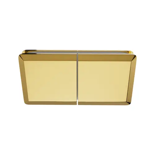 Beveled Glass to Glass Clip 180 Degrees Y Clip 3/8" and 1/2" Glazing Thickness Lifetime Brass Finish Beveled Glass to Glass Clip 180 Degrees Y Clip 3/8" and 1/2" Glazing Thickness Lifetime Brass Finish