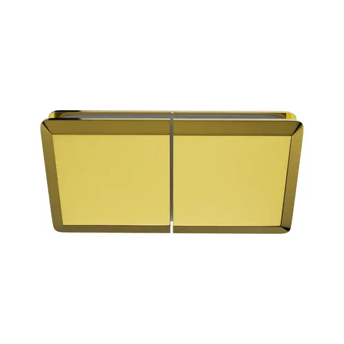 Beveled Glass to Glass Clip 180 Degrees Y Clip 3/8" and 1/2" Glazing Thickness Polished Brass Finish