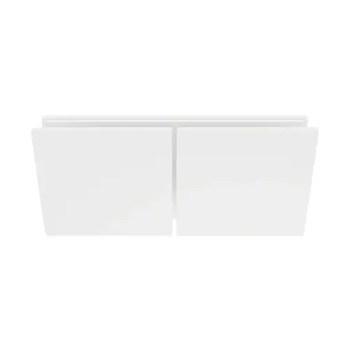 Square Corners Glass to Glass Clip 180 Degrees Y Clip White Finish