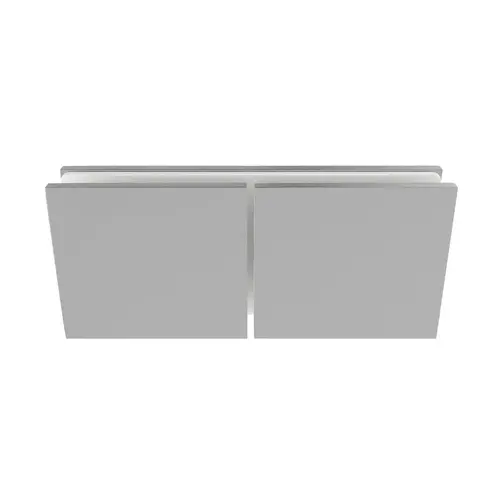 Square Corners Glass to Glass Clip 180 Degrees Y Clip Satin Finish