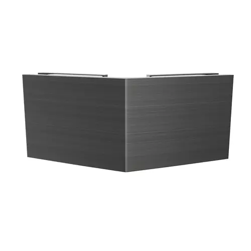 Square Glass to Glass Clip 135 Degrees Brushed Pewter Finish