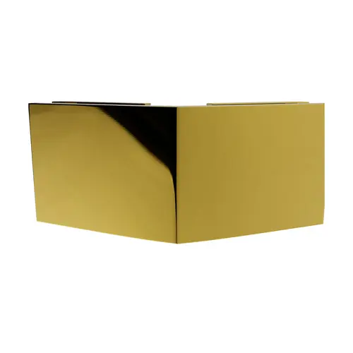 Square Glass to Glass Clip 135 Degrees Polished Brass Finish