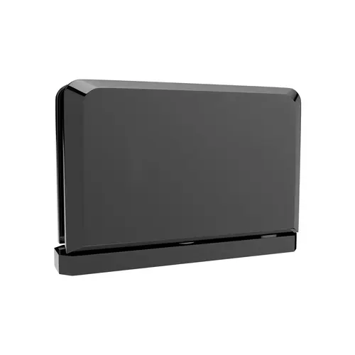 Adjustable Pivot Top Or Bottom Mount Hinge Glass To Curb Mount 3/8" and 1/2" Glass Thickness Black Nickel Finish