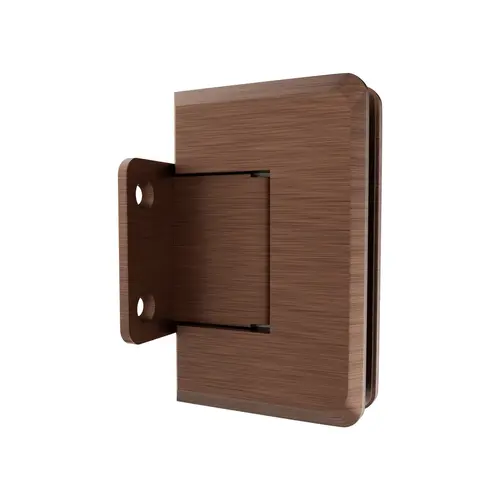 Adjustable Glass To Wall Mount Shower Door Hinge 3/8" and 1/2" Glass Thickness With Short Back Plate Type Antique Copper Finish Adjustable Glass To Wall Mount Shower Door Hinge 3/8" and 1/2" Glass Thickness With Short Back Plate Type Antique Copper Finish