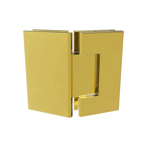 Glass To Glass Mount Shower Door Hinge 135 Degrees With 5 Degrees Preset Polished Brass Finish Glass To Glass Mount Shower Door Hinge 135 Degrees With 5 Degrees Preset Polished Brass Finish